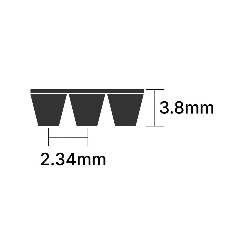 Major Brand 2083PJ/820J Poly V Multiple Ribbed Belt 2083mm/82 inch Length with 7 Ribs