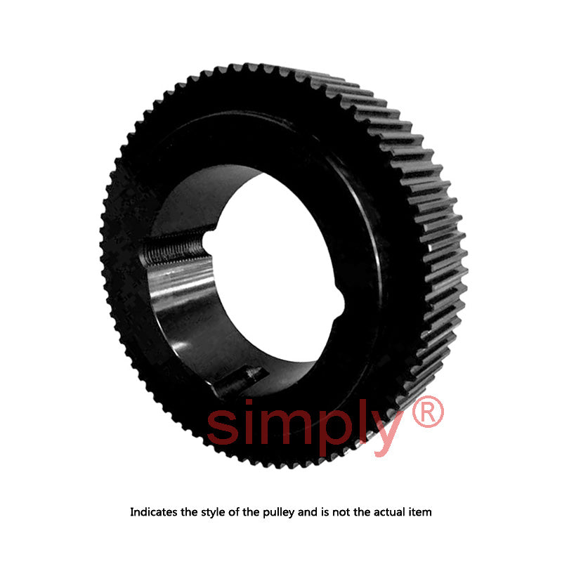 Drive-Flex PC8M-75S-36 - 8mm Pitch 75 Tooth Polychain and Synchrochain Steel Taper Bore Timing Belt Pulley for 36mm Wide Belts