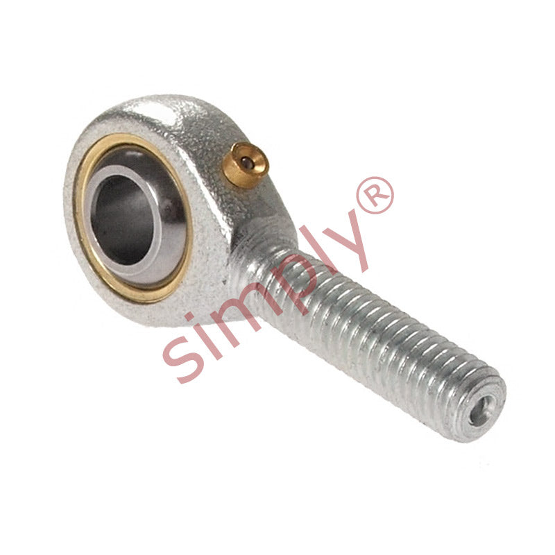 Budget POS12 Right Hand Steel / PTFE Lined Plain Male Rod End 12mm Bore M12x1.75 Thread