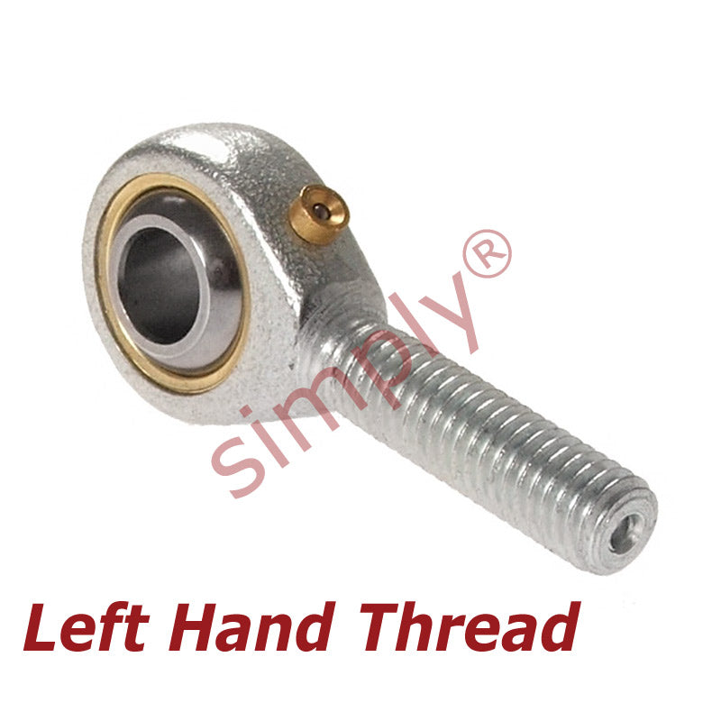 Budget POS14/F1L Left Hand Steel / Bronze Lined Plain Male Rod End 14mm Bore M14x1.5 Thread