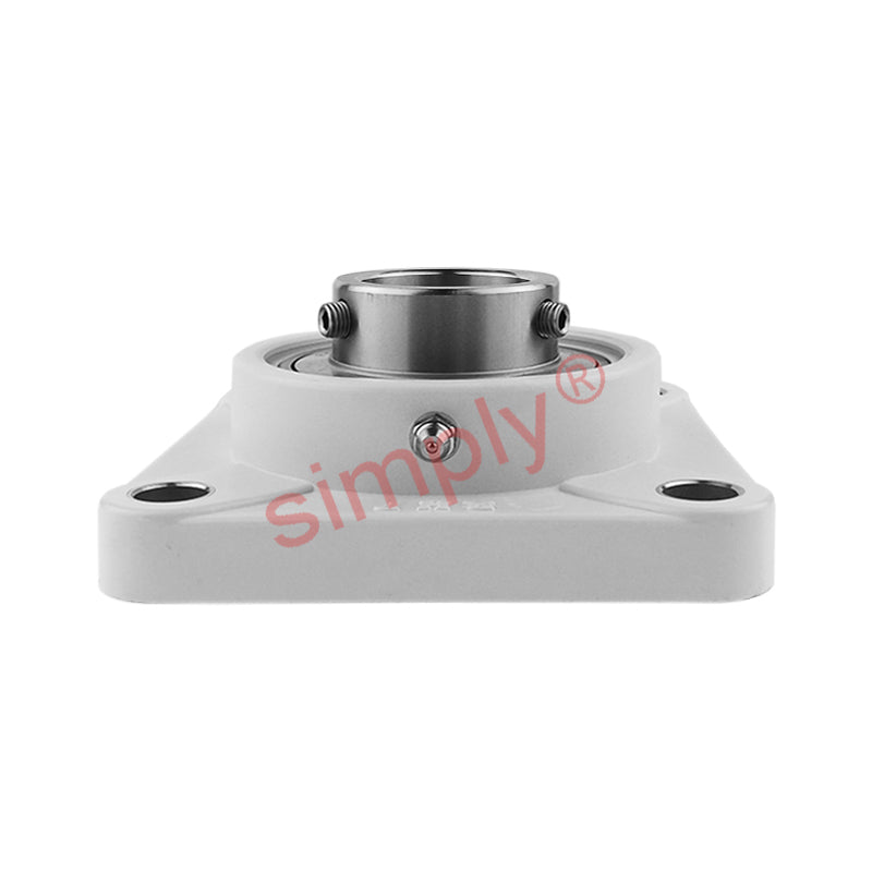 RHP PSF1CR Thermo Plastic Four Bolt Square Flange Housing with 1 inch Bore Stainless Insert - Allow 2-3 Days