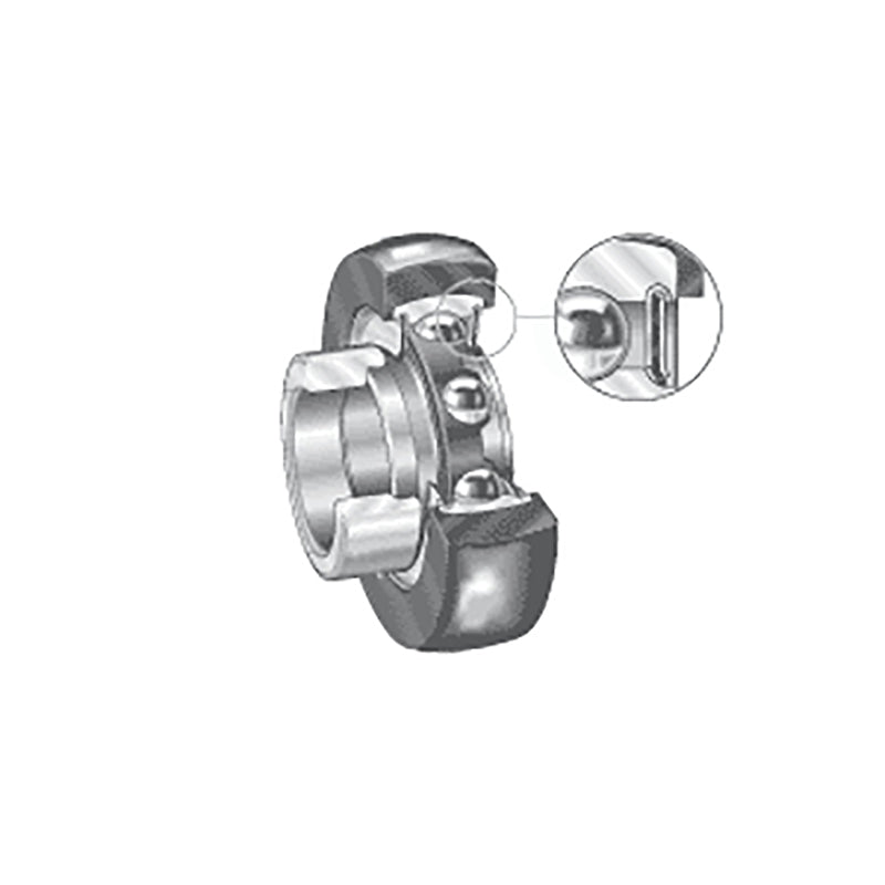 INA RABRB12/47XLFA106 Metric Bearing Insert with Rubber Interliner and P Seals and Eccentric Collar 12x47.3x30.9mm