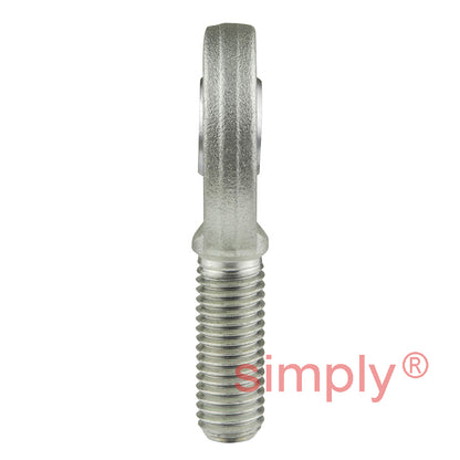 SKF SA15C Right Hand Steel / PTFE Sintered Bronze Lined Plain Male Rod End M14 Thread