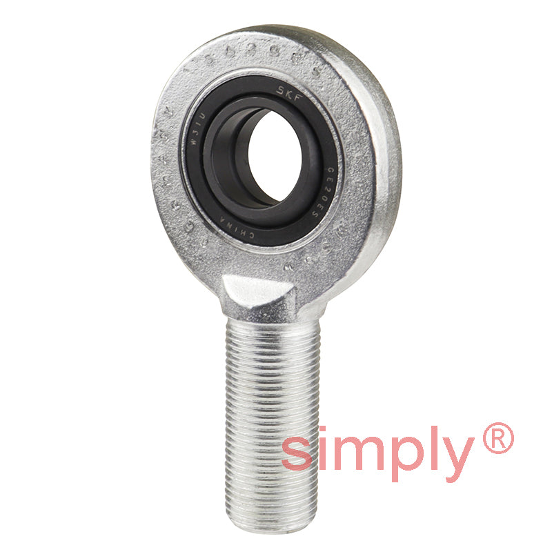 SKF SA20ES Right Hand Steel / Steel Plain Male Rod End M20x1.5 Thread