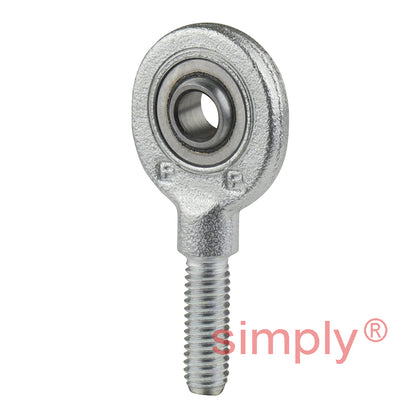 SKF SA6C Right Hand Steel / PTFE Sintered Bronze Lined Plain Male Rod End M6 Thread