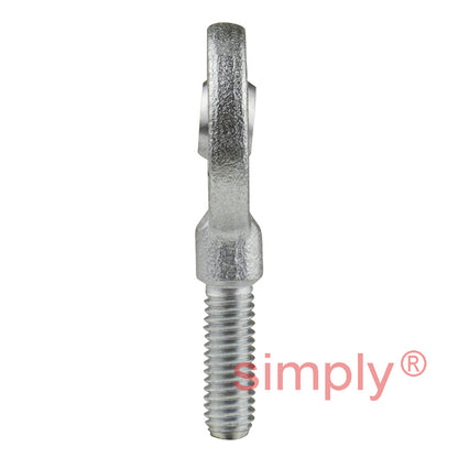SKF SA6C Right Hand Steel / PTFE Sintered Bronze Lined Plain Male Rod End M6 Thread