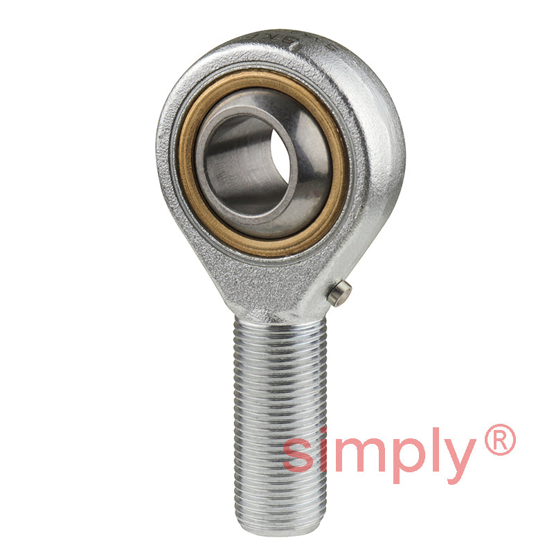 SKF SAKAC18M Right Hand Steel / Bronze Lined Plain Male Rod End M18x1.5 Thread