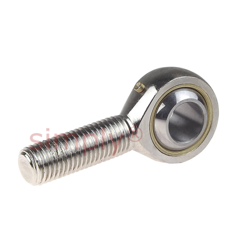 Codex SALKAC14M Left Hand Steel / Bronze Lined Plain Male Rod End M14 Thread