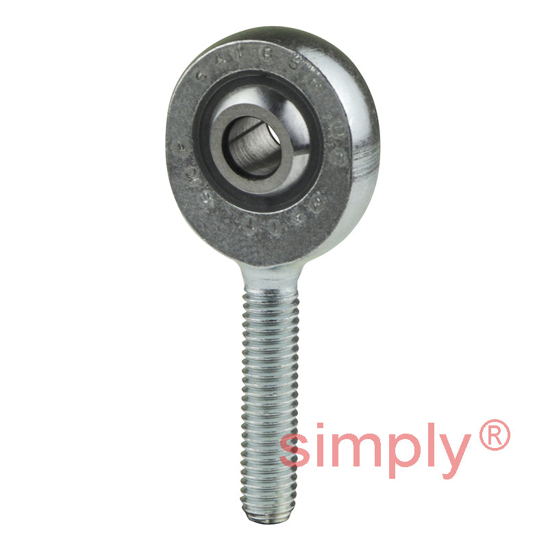 SKF SAKB5F Right Hand Steel / PTFE FRP Lined Plain Male Rod End M5 Thread