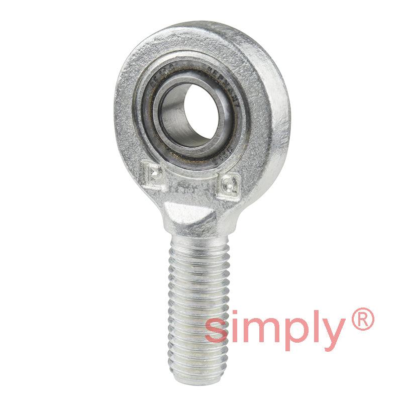 SKF SAL12C Left Hand Steel / PTFE Sintered Bronze Lined Plain Male Rod End M12 Thread
