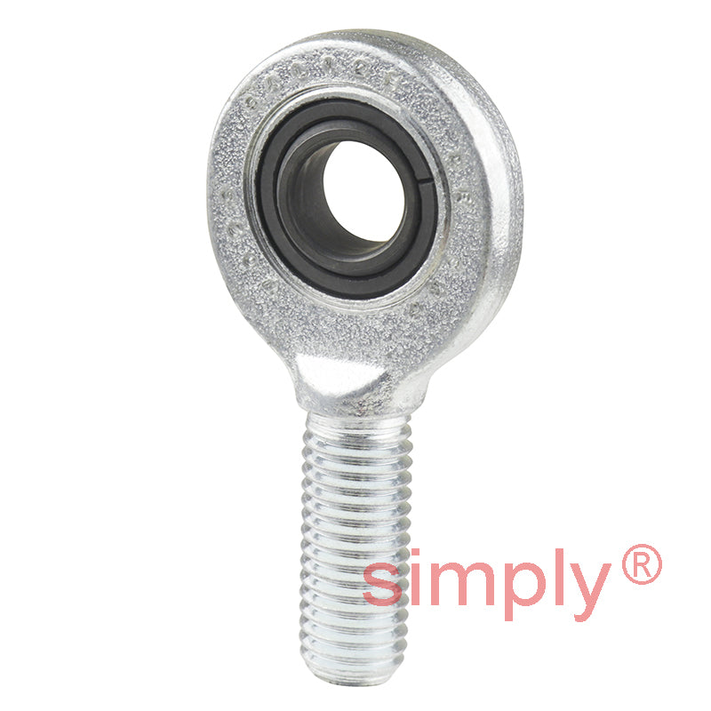 SKF SAL12E Left Hand Steel / Steel Plain Male Rod End M12 Thread