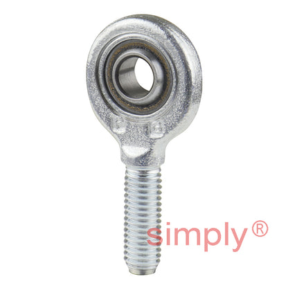 SKF SAL8C Left Hand Steel / PTFE Sintered Bronze Lined Plain Male Rod End M8 Thread