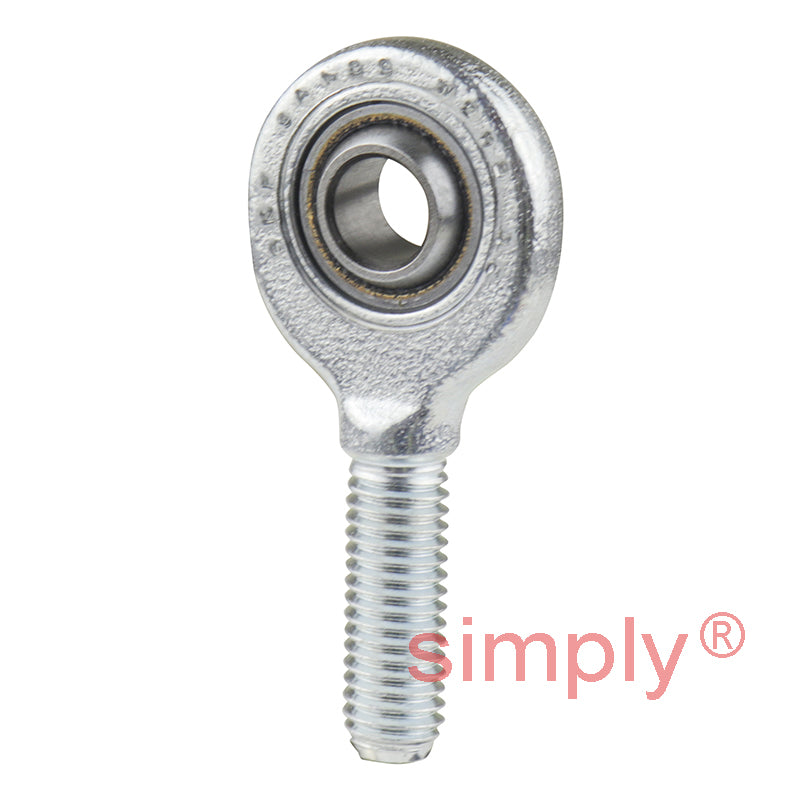 SKF SAL8C Left Hand Steel / PTFE Sintered Bronze Lined Plain Male Rod End M8 Thread