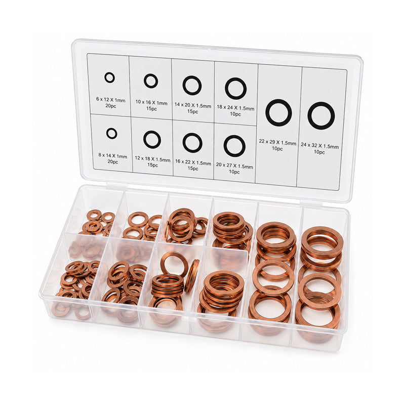 140 Piece Solid Copper Washer Set