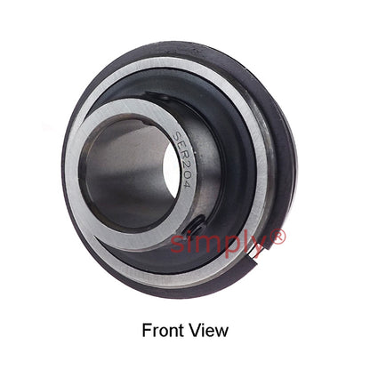 SER204 Metric Bearing Insert and Snap Ring 20mm Bore 47mm Outside Dia