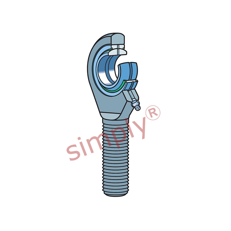 SKF SAL50ES2RS Left Hand Steel / Steel Plain Male Rod End M52x3 Thread
