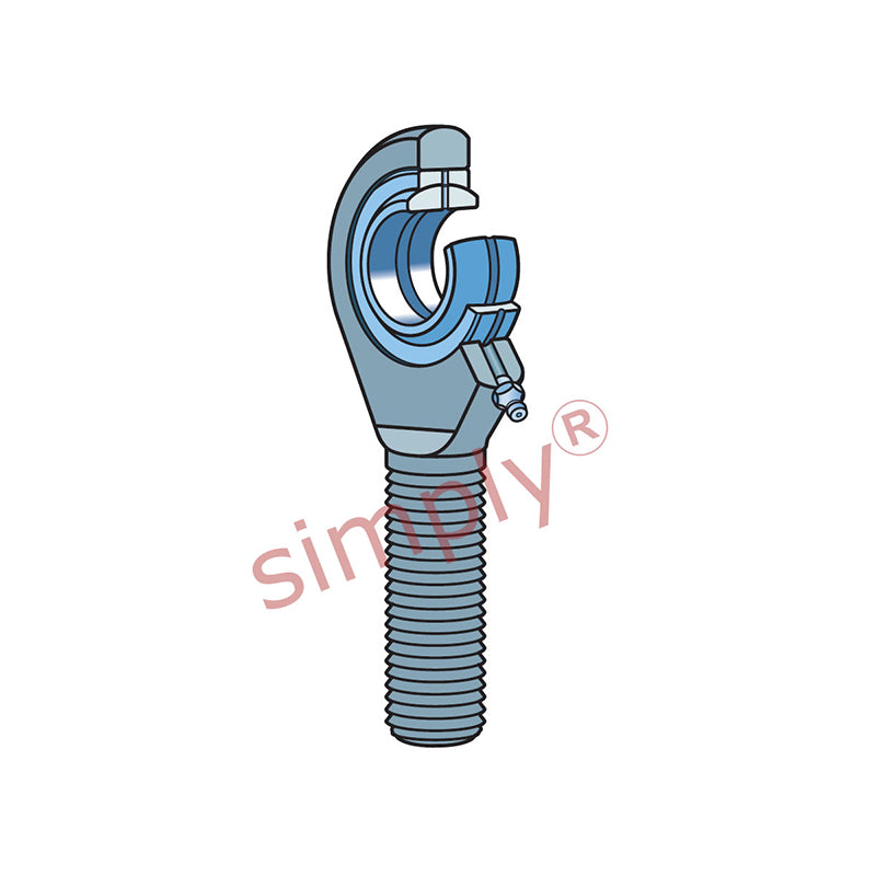SKF SAL30ES Left Hand Steel / Steel Plain Male Rod End M30x2 Thread