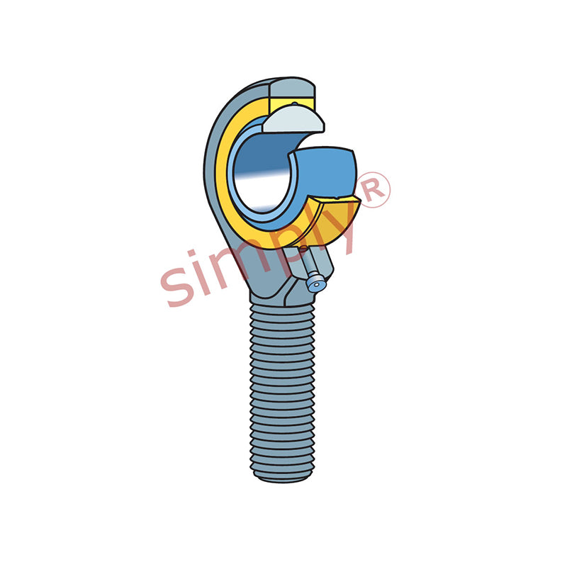 SKF SALKAC16M Left Hand Steel / Bronze Lined Plain Male Rod End M16 Thread