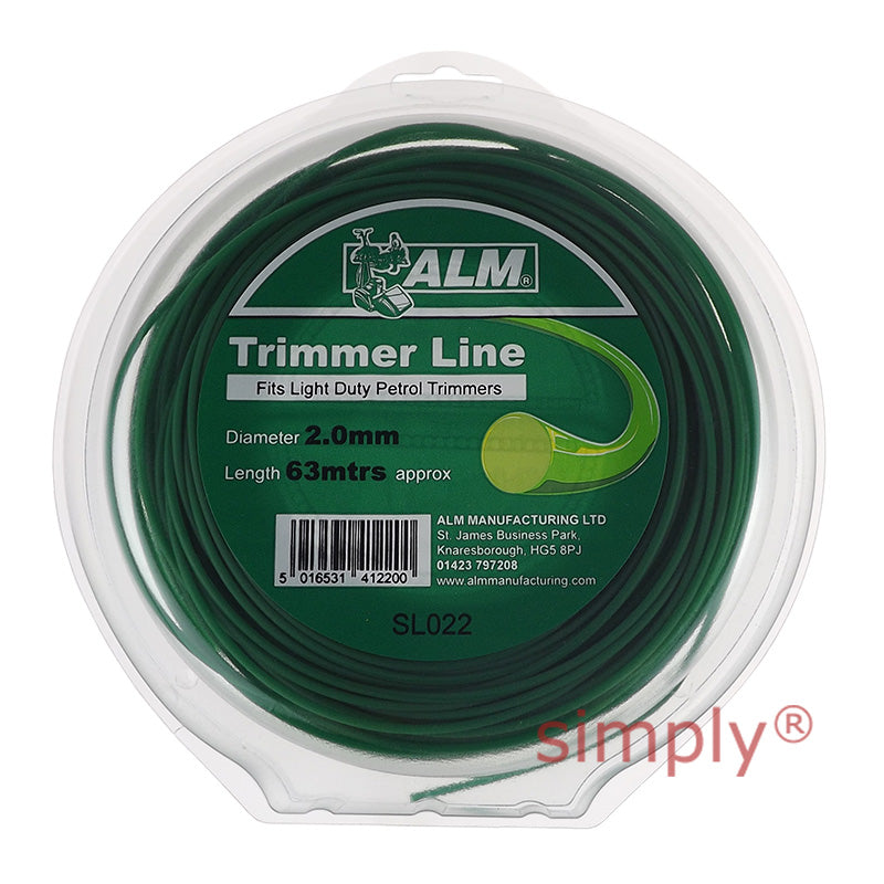 Universal Parts SL022 Round Strimmer Cord/Line 2mm - 63m