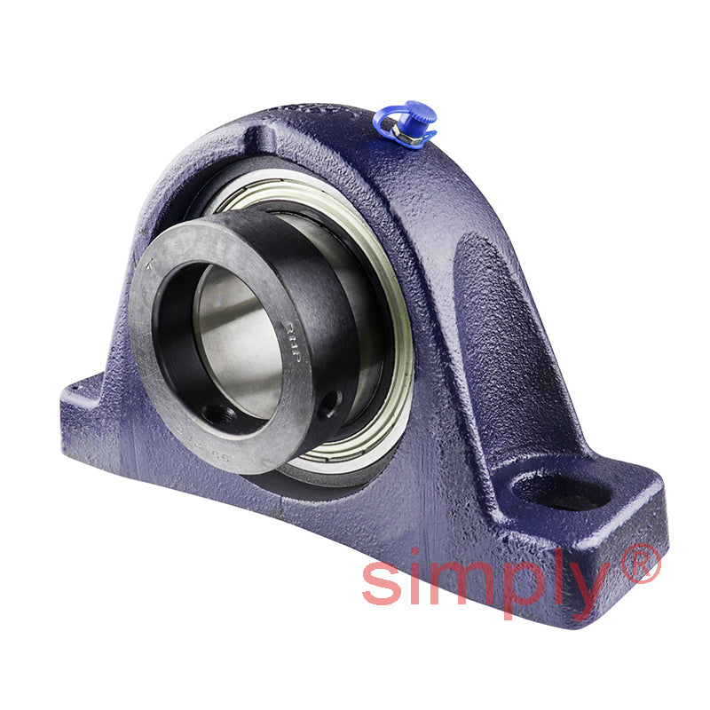 RHP SL2DEC Two Bolt Cast Iron Pillow Block and 2 Bore Eccentric Collar Full Width Insert