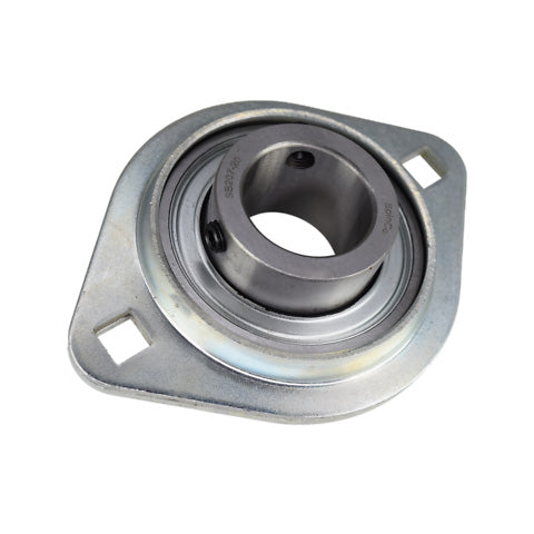 RHP SLFL1-1/8EC Oval 2 Bolt Pressed Steel Bearing Housing and 1-1/8 inch Bore Insert