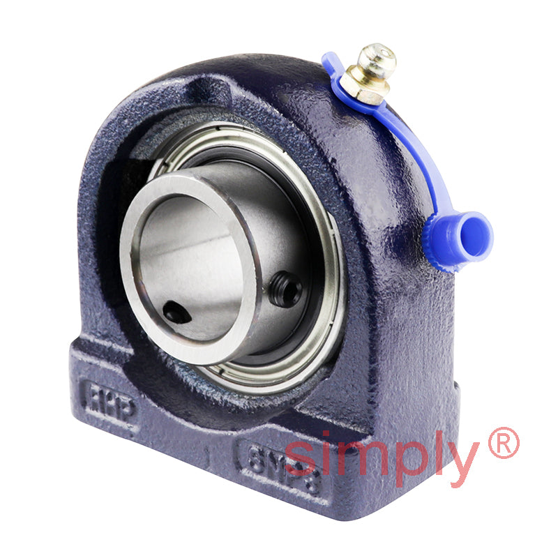 RHP SNP25 Threaded Base Small Footprint Pillow / Plummer Block and 25mm Bore Grub Screw Full Width Insert