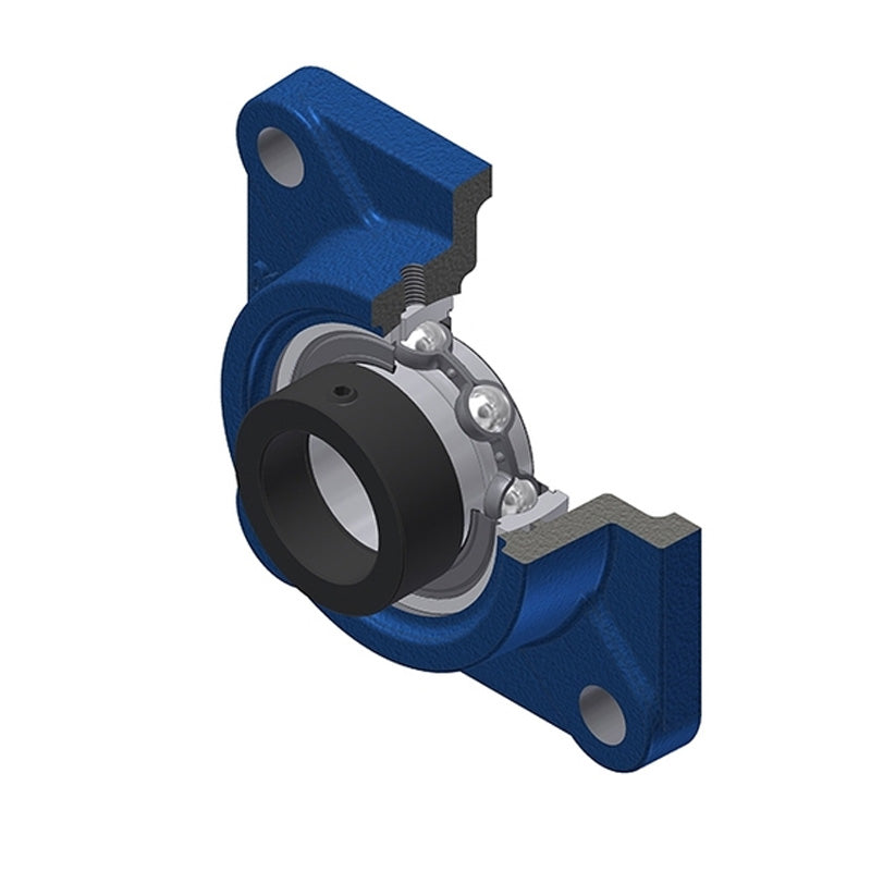 SNR ESF210-31 Imperial Four Bolt Square Cast Iron Flange Housing with Eccentric Collar 1-15/16 inch Bore - Allow 2-3 Days