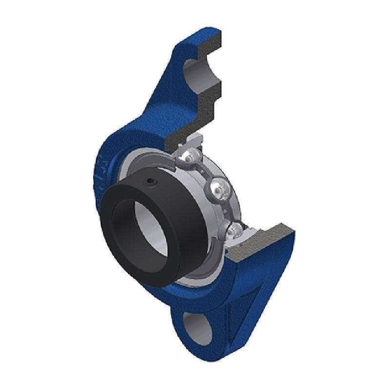 SNR ESFL210 Metric Two Bolt Cast Iron Oval Housing with 50mm Bore Eccentric Collar Insert - Allow 2-3 Days