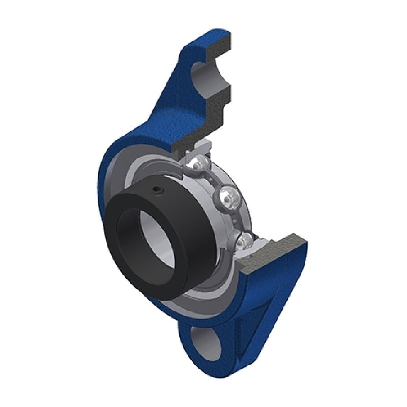 SNR ESFL212N Metric Two Bolt Cast Iron Oval Housing with 60mm Bore Eccentric Collar Insert - Allow 2-3 Days