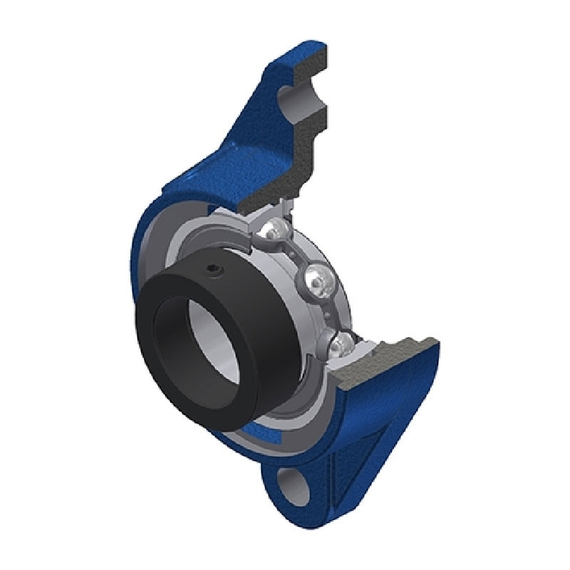 SNR ESFLE212N Metric Two Bolt Cast Iron Oval Housing with 60mm Bore Eccentric Collar Insert - Allow 2-3 Days