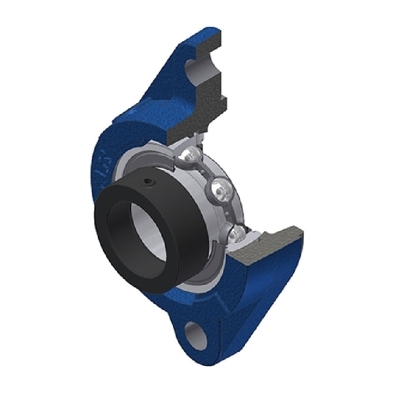 SNR ESFLZ204 Metric Two Bolt Cast Iron Oval Housing with 20mm Bore Eccentric Collar Insert - Allow 2-3 Days