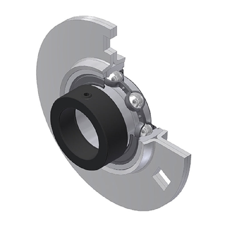 SNR ESPF205 Round 3 Bolt Pressed Steel Bearing Housing with 25mm Eccentric Collar Insert - Allow 2-3 Days