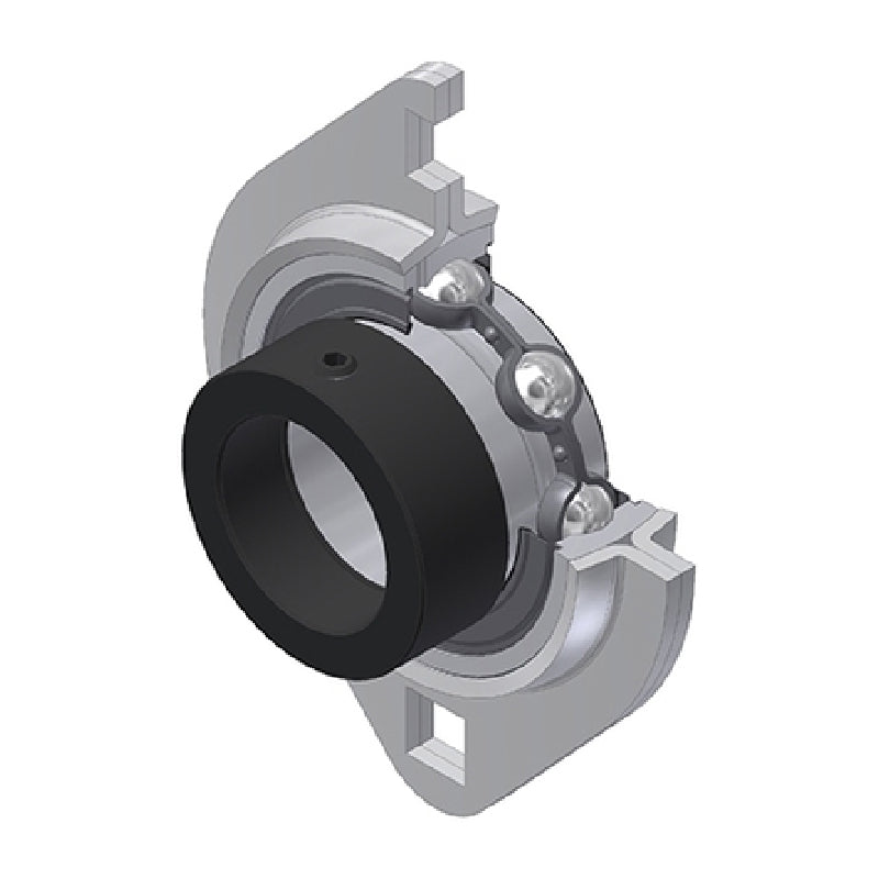SNR ESPFL205-14 Imperial Two Bolt Oval Pressed Steel Bearing Housing with 7/8 inch Eccentric Collar Insert - Allow 2-3 Days