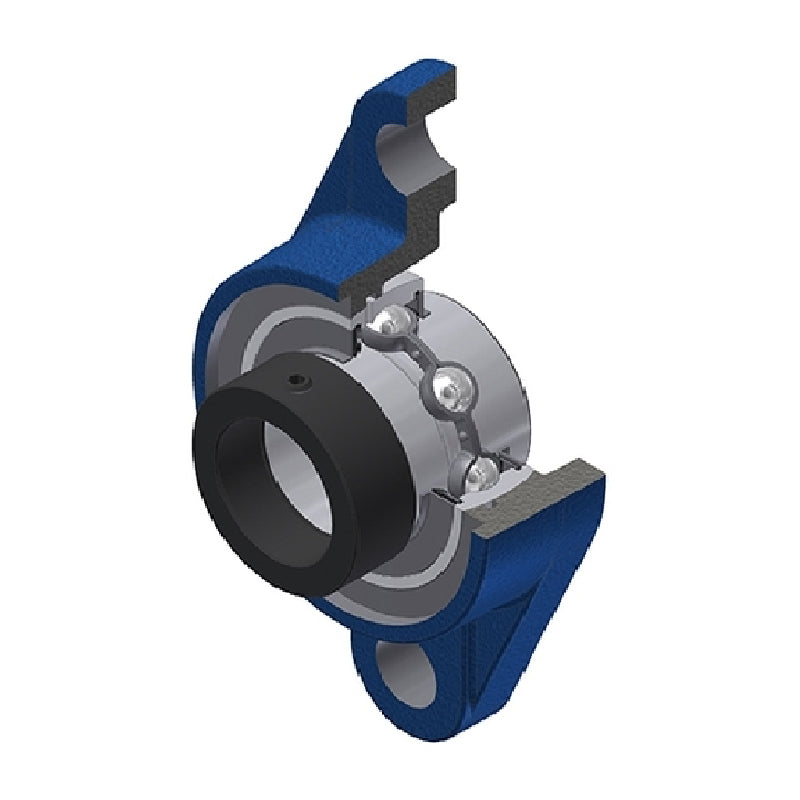 SNR EXFL204N Metric Two Bolt Cast Iron Oval Housing with 20mm Bore Eccentric Collar Insert - Allow 2-3 Days