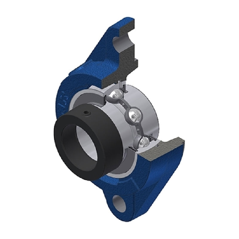 SNR EXFLZ210 Metric Two Bolt Cast Iron Oval Housing with 50mm Bore Eccentric Collar Insert - Allow 2-3 Days