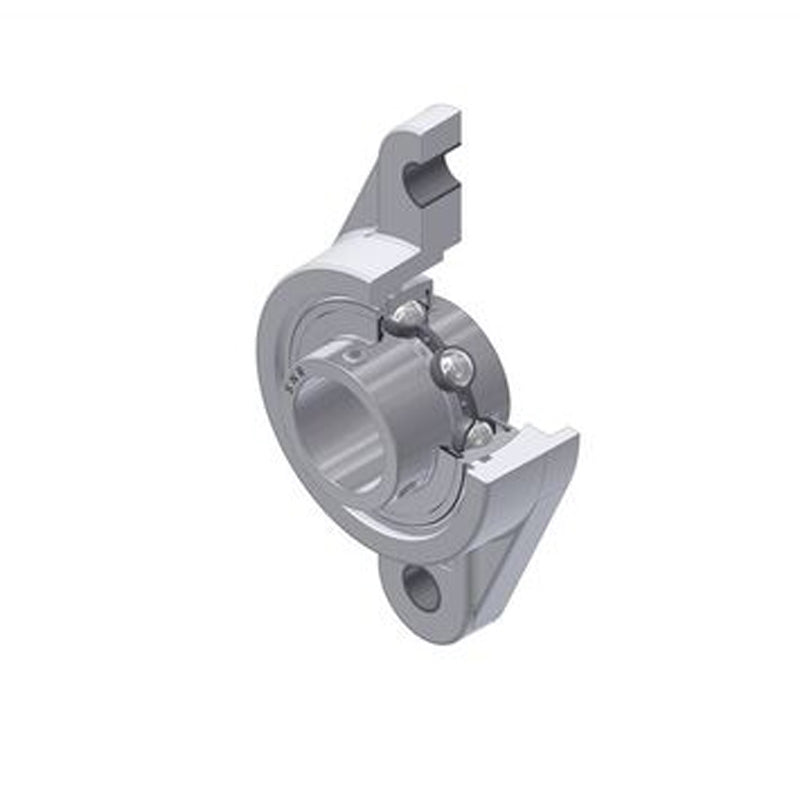 SNR MUCNFL204  Metric Thermoplastic Two Bolt Oval Flanged Bracket Housing Unit with 20mm Bore Insert - Allow 2-3 Days