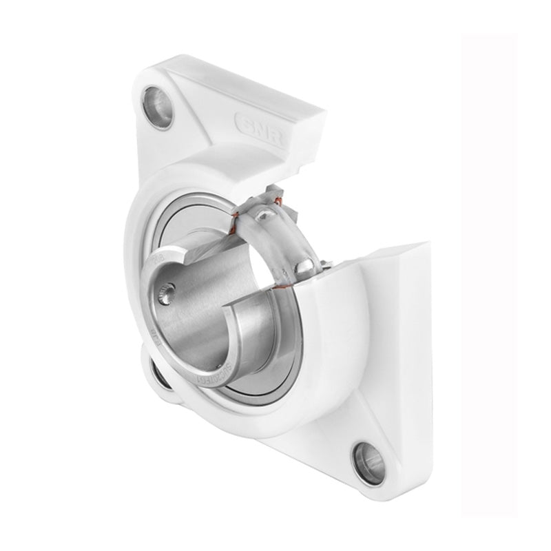 SNR SUCFPL210FG1 Metric Sentinel Thermoplastic Four Bolt Square Flanged Bracket Housing Unit with50mm Bore Insert - Allow 2-3 Days