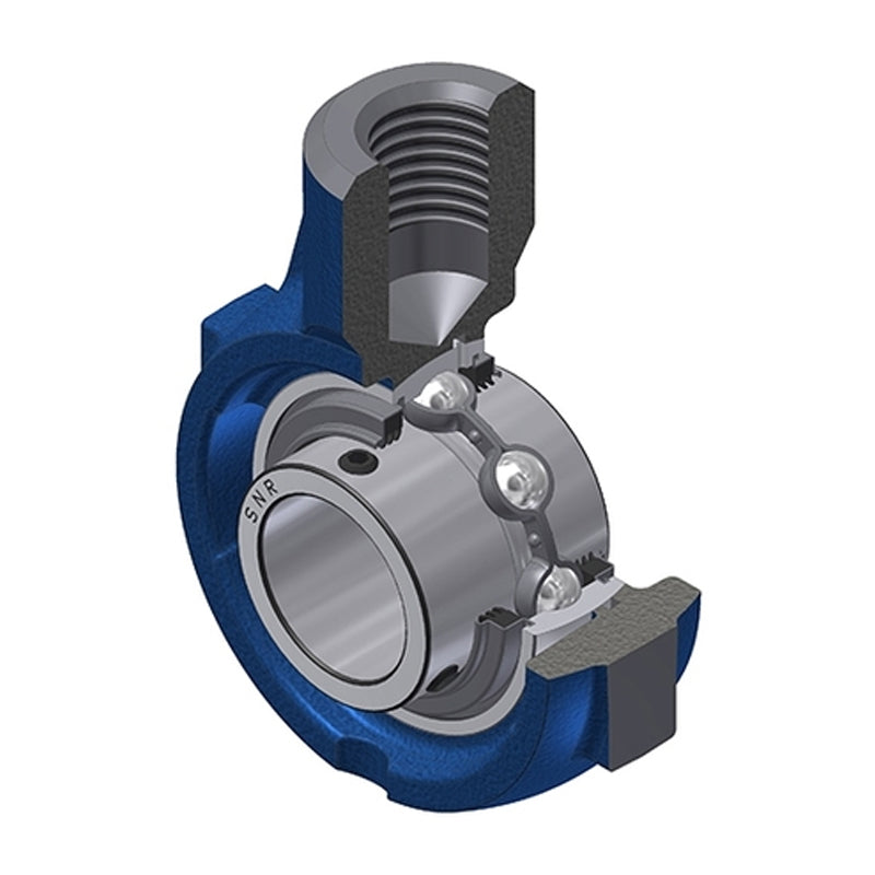 SNR UCEHE207L3 Metric Cast Iron Hanger Bearing Unit with 35mm Bore Insert with Triple Lip Seal - Allow 2-3 Days