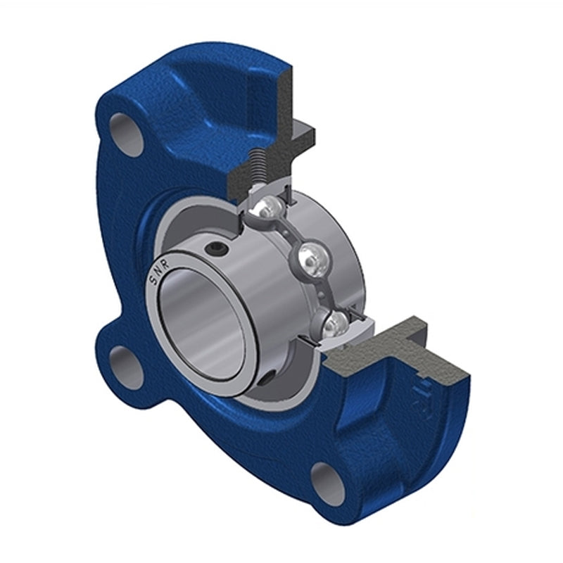 SNR UCFC208 Metric Four Bolt Cast Iron Round Flanged Housing with 40mm Insert