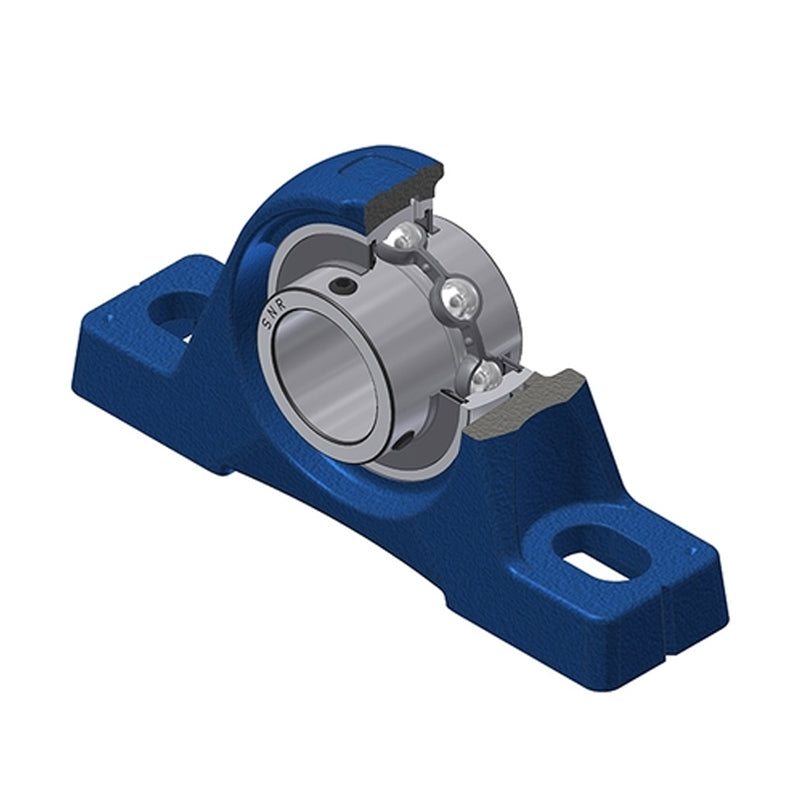 SNR UCPE205 Metric Cast Iron Two Bolt Pillow / Plummer Block Housing with 25mm Bore Insert - Allow 2-3 Days