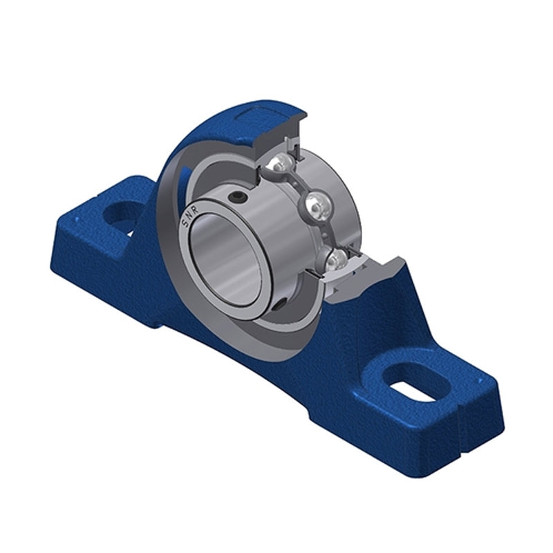 SNR UCPE206-18N Imperial Cast Iron Two Bolt Pillow / Plummer Block Housing with 1-1/8 inch Bore Insert - Allow 2-3 Days