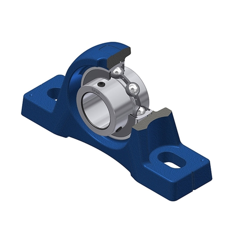 SNR UCPEX16 Metric Cast Iron Two Bolt Pillow / Plummer Block Housing with 80mm Bore Insert - Allow 2-3 Days