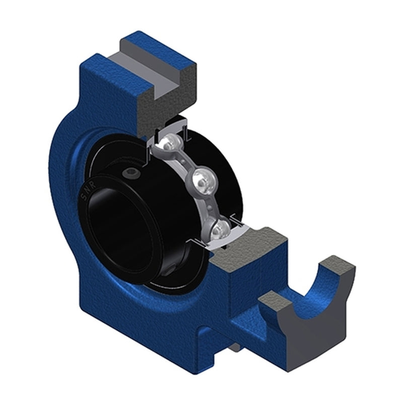 SNR UCT211T20 Metric Cast Iron Take Up Unit with 55mm Bore Bearing Unit Wide Temperature Version - Allow 2-3 Days