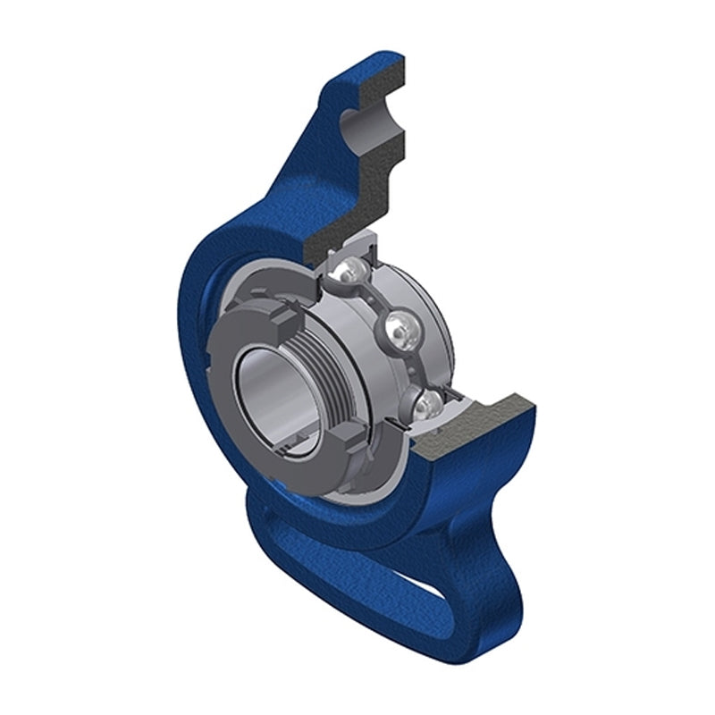 SNR UKFA208H Metric Cast Iron Adjustable Flange Housing Insert and Adaptor Sleeve Fits 35mm Shaft - Allow 2-3 Days