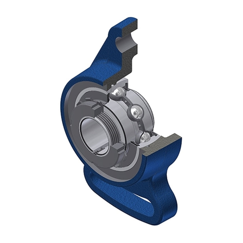 SNR UKFA208HN Metric Cast Iron Adjustable Flange Housing Insert and Adaptor Sleeve Fits 35mm Shaft - Allow 2-3 Days