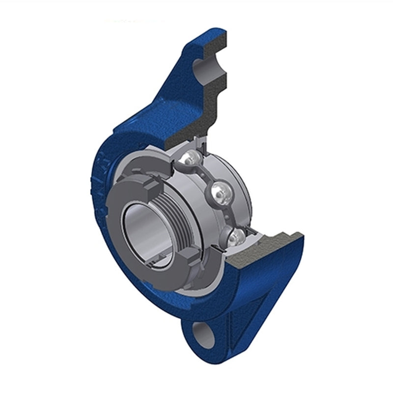 SNR UKFLE210H Metric Two Bolt Cast Iron Oval Housing Insert and Adaptor Sleeve Fits 45mm Shaft - Allow 2-3 Days
