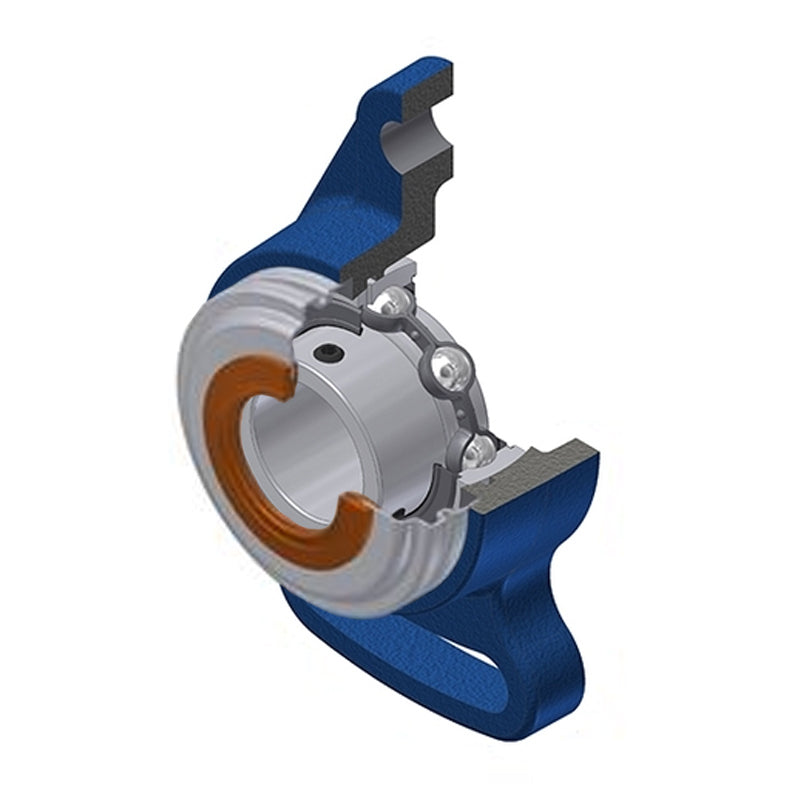 SNR USFA206CO Metric Cast Iron Adjustable Flange Unit with 30mm Insert with Narrow Steel Plate Cover - Open Version - Allow 2-3 Days