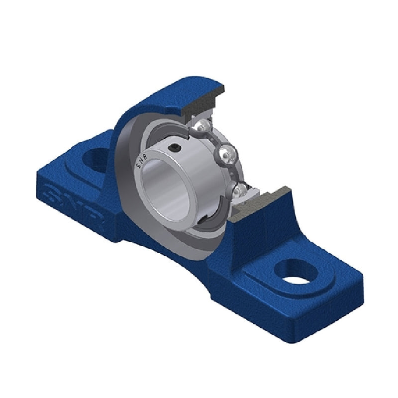SNR USP209N Metric Cast Iron Two Bolt Pillow / Plummer Block Housing with 45mm Bore Insert - Allow 2-3 Days