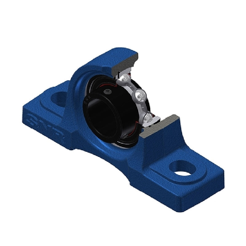 SNR USP212T20 Metric Cast Iron Two Bolt Pillow / Plummer Block Housing with 60mm Bore Insert Wide Temperature Version - Allow 2-3 Days