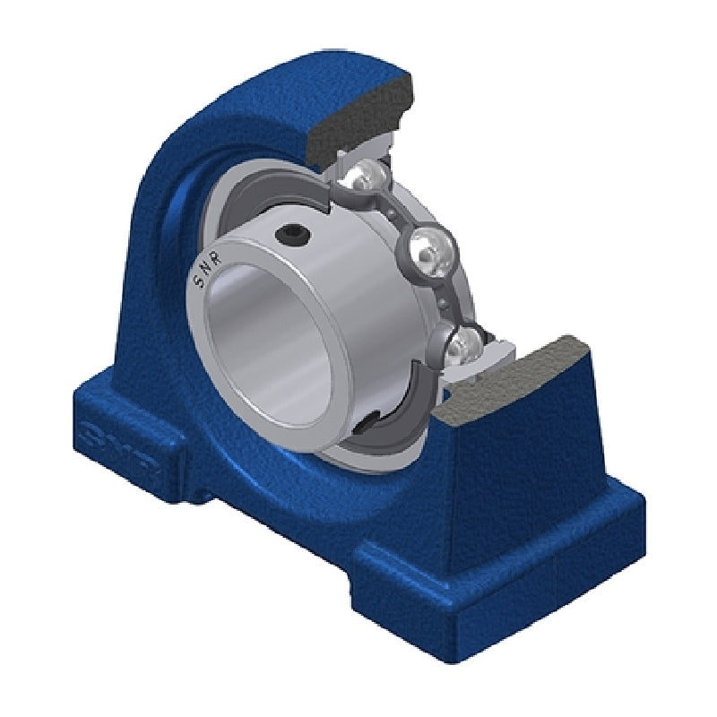 SNR USPA212 Threaded Base Small Footprint Metric Pillow / Plummer Block Housing Supplied with 60mm Bore Insert - Allow 2-3 Days